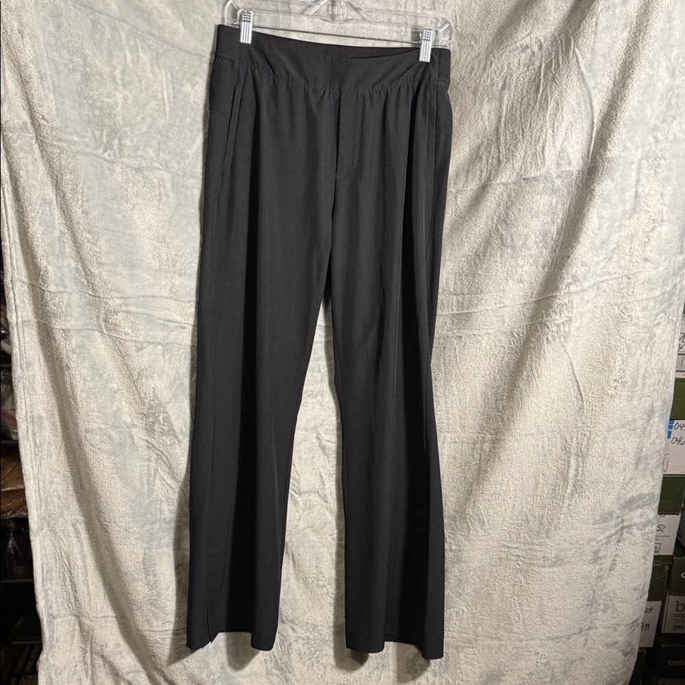 Soft Surroundings Women's Pants size S pull on flare wide leg pants slit on leg